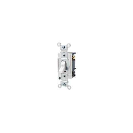 LEVITON Leviton 1223-SI Toggle 3-Way AC Quiet Switch 20A 120/277V