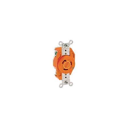 LEVITON Leviton 2310-IG 20 Amp 125 Volt Flush Mounting Locking Receptacle Industrial Grade Isolated Ground V-0-MAX