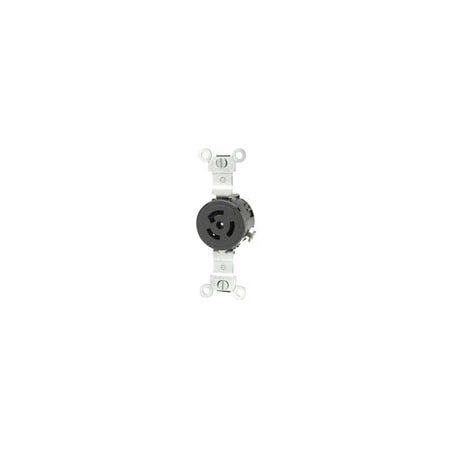 LEVITON Leviton 4560 15 Amp, 250 Volt, NEMA L6-15R, 2P, 3W, Single Locking Receptacle, Industrial Grade, Grounding