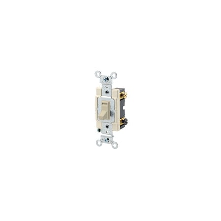 LEVITON Leviton 54503-2I Toggle Switch 15 Amp 120/277 Volt Commercial Grade Grounding Ivory