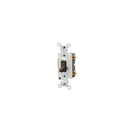 LEVITON Leviton 54521-2 1-Pole Framed AC Quiet Toggle Switch, 120/277 VAC, 20 Amp