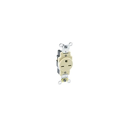 LEVITON Leviton 5661-I Single Receptacle 15 Amp 250 Volt NEMA 6-15R