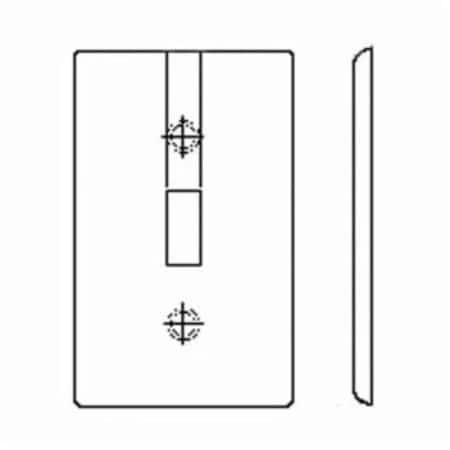 LEVITON Leviton 80709-I 2-Gang Toggle Switch Wallplate Nylon Ivory