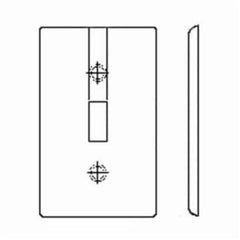 Leviton 80711-GY 3-Gang Toggle Device Switch Wallplate Standard Size