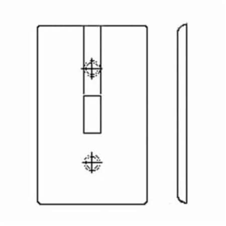 LEVITON Leviton 80711-I 3-Gang Toggle Device Switch Wallplate, Ivory