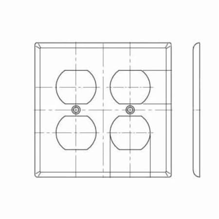 LEVITON Leviton 80716-W 2 Gang Duplex Receptacle Wall Plate White