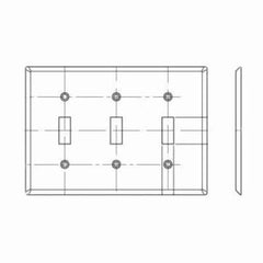 Leviton 84011 3-Gang Toggle Switch Wall Plate Standard Size Replacement MPN