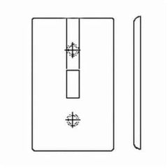 Leviton P38-I 4-Gang 3-Toggle 1-Duplex Device Combination Wallplate Standard Size