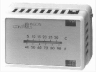 JOHNSON CONTROLS Johnson Controls T-4756-206 Vertical Mount Dual Direct/Reverse Acting Pneumatic Thermostat 20 psig Direct 15 psig Reverse