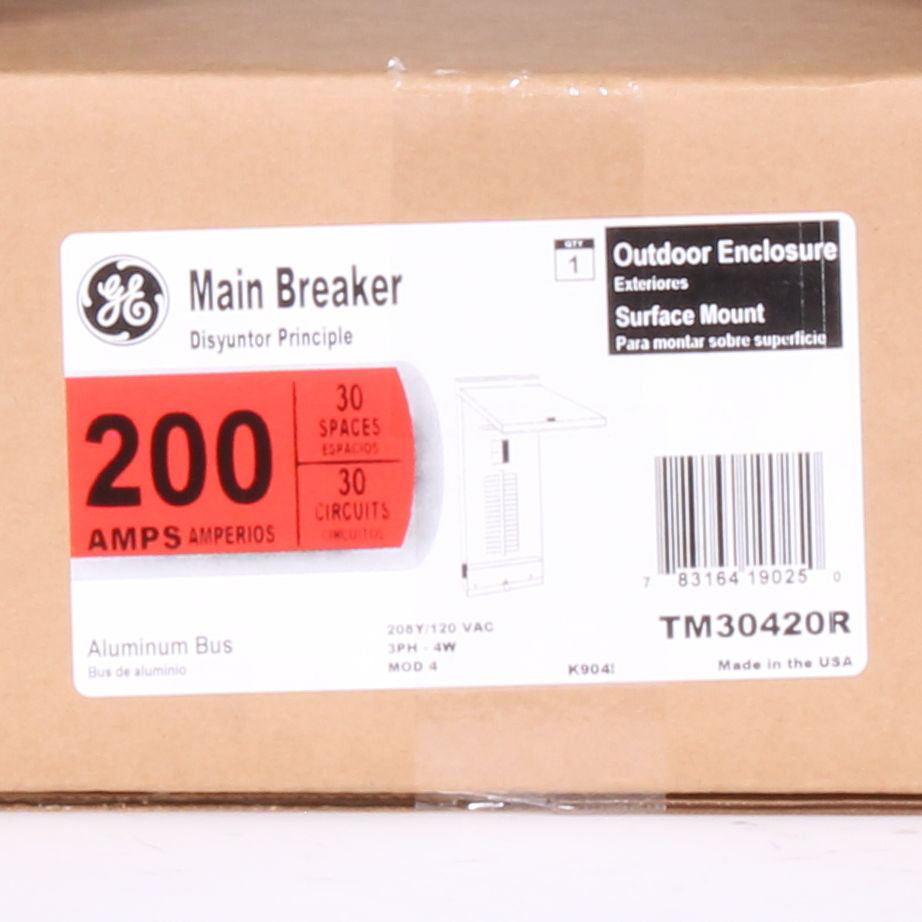 GENERAL ELECTRIC GE TM30420R Loadcenter Brkr Ckt Main 208Y/120VAC