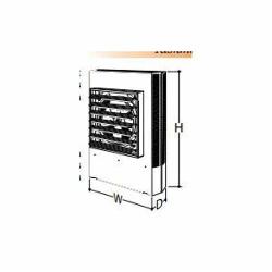 TPI TPI HF1B5105N Fan Forced Unit Heater 5/3.7KW 240/208V 1 P
