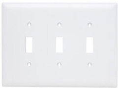 LEGRAND Legrand TPJ3-W Trademaster Junior Jumbo Standard Wallplate (3 Gang 4.9 in x 6-15/16 in)
