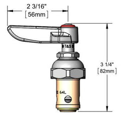 TS Brass 002712-40 Hot Spindle 3-1/4 Inch for Faucets