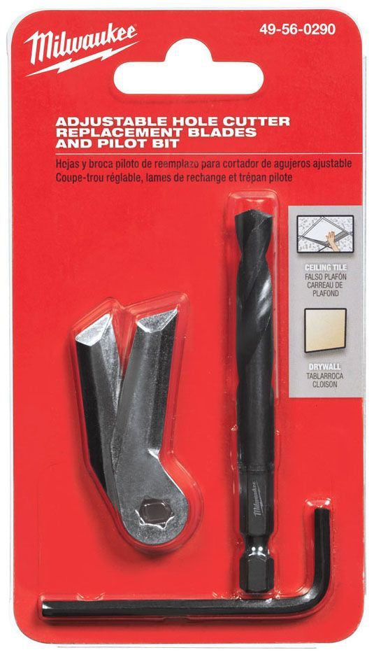 MILWAUKEE Milwaukee 49-56-0290 Adjustable Hole Cutter Replacement Blades and Pilot Bit