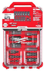 MILWAUKEE Milwaukee 49-66-6800 SHOCKWAVE Impact Duty Socket Set 3/8DR 17PC SAE PACKOUT