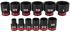 Milwaukee 49-66-7005 SHOCKWAVE Impact Duty 3/8 in Drive SAE Standard 12 Piece Socket Set