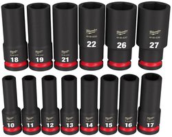 MILWAUKEE Milwaukee Tool 49-66-7014 1/2 Drive Socket Set 14PC