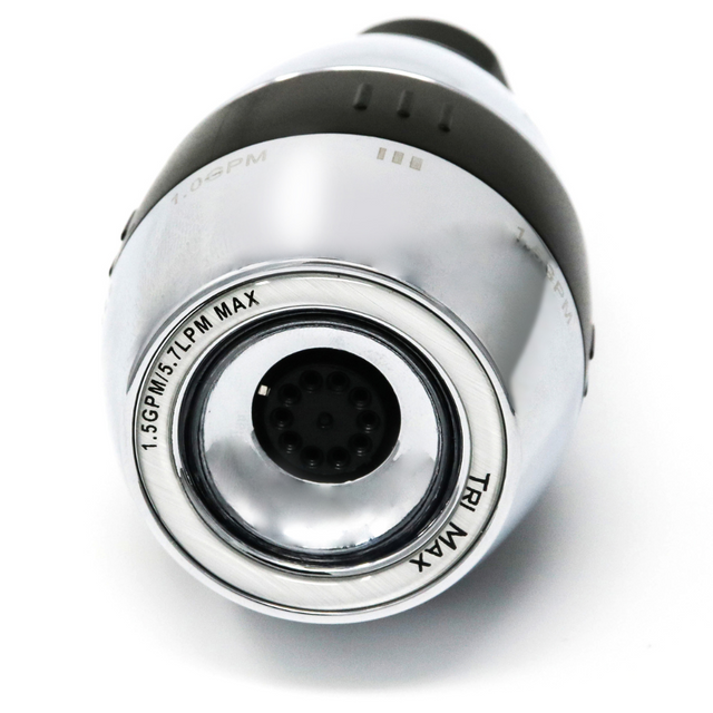 NIAGARA Niagara N2615CH Tri-Max 1-Spray Adjustable Flow Rate Showerhead 0.5-1.5 GPM