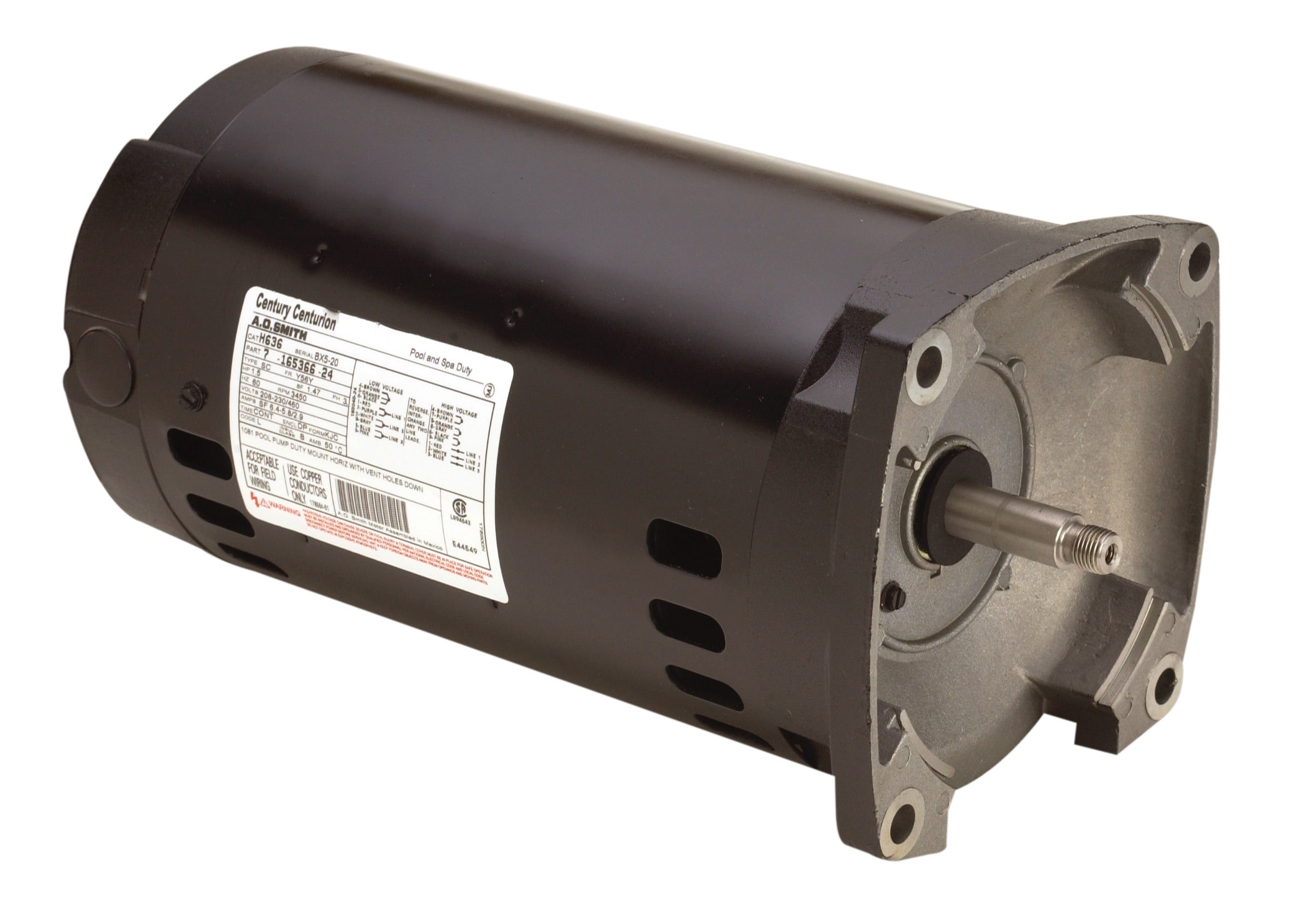 CENTURY MOTORS UH636 POOL & SPA PUMP MOTORS