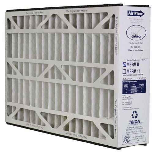 TRION Trion 255649-101 Air Bear MERV 8 Media Air Filter 16 x 25 x 3