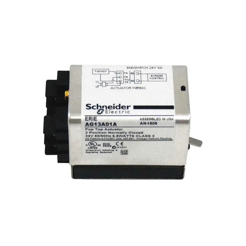 SCHNEIDER ELECTRIC Schneider Electric AG13A01A Tac Erie Spring Return Two-Position General Close-Off Actuator with End Switch, Normally Closed