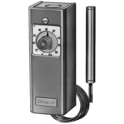 HONEYWELL Honeywell T678A1437 Temp Control 2-Stage 0-100F 5 ft Copper Bulb Holder
