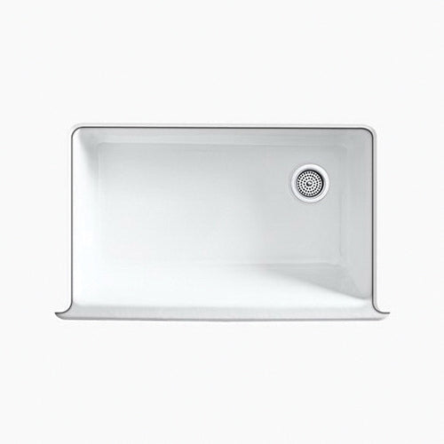 KOHLER Kohler K-6488-0 Whitehaven Enameled Cast Iron Single-Bowl Rectangular Undermount Kitchen Sink