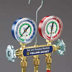 RITCHIE ENGINEERING Ritchie Engineering 42715 2-valve manifold 2-1/2 in gauges R410A