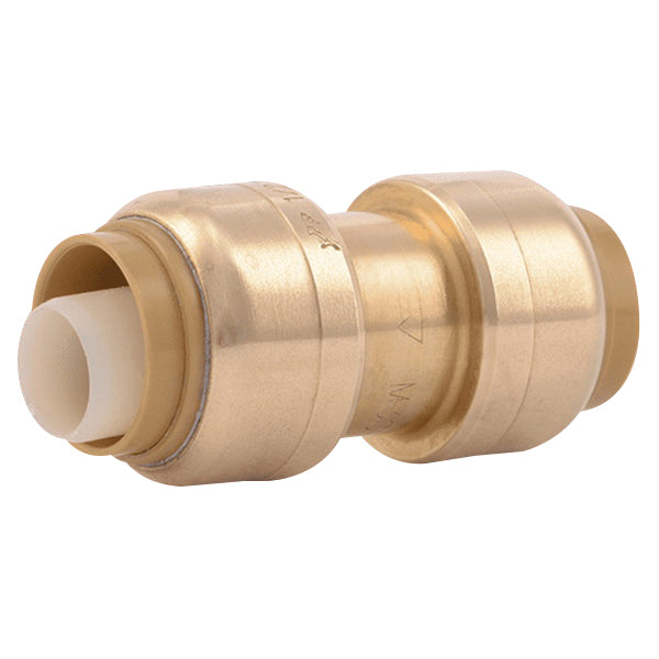SHARKBITE SharkBite U006LF DZR Brass Coupling, 3/8 Tube Size
