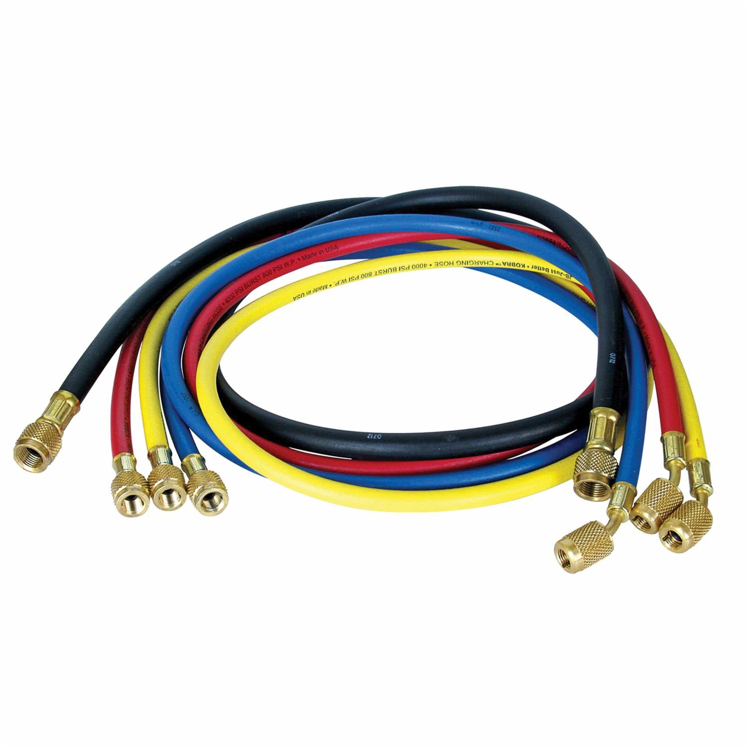 JB INDUSTRIES Jb Industries CCLV4-60 charging hoses KOBRA 4/PK 1/4 inches x 60 inches 800 psi working; 4000 psi burst