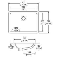 DAKOTA Dakota Plumbing US-1611W-ADA Ada Undermount Sink White