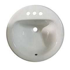 DAKOTA Dakota Plumbing US-TM19RW-4C Top Mount Oval Sink 20x17