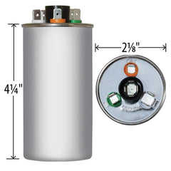 AMERICAN RADIONIC American Radionic USA2227B Run Capacitor 35 + 10 uf MFD 370/440 Volt