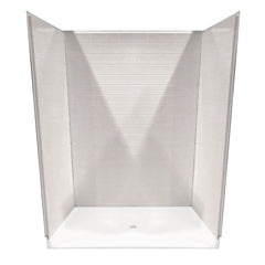 DAKOTA Dakota Plumbing Products USB-ASB623680SS-W Shower Surround
