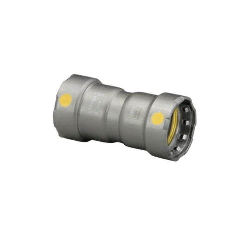VIEGA Viega 25021 MegaPressG Carbon Steel Coupling with Stop Press x Press Connection 1-1/2 Inch