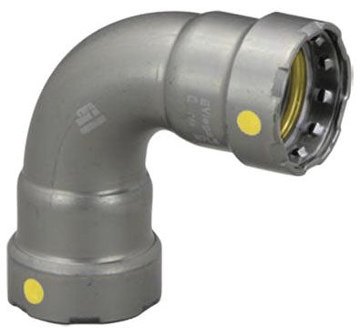 VIEGA Viega 25221 MegaPressG 90-Degree Elbow Carbon Steel Press x Press Connection 1-1/2 Inch