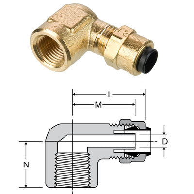 LEGRIS 170P-6-4 PIPE FITTINGS