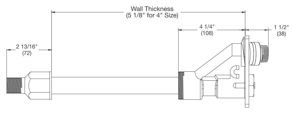 WATTS Watts 8151594 3/4 FPT x MPT 12 Wall Thick 125 PSI Lead-Free Bronze Wall Hydrant with Chrome Plated Face and Integral Vacuum Breaker