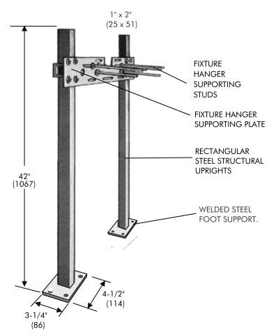 WATTS Watts CA-421 22-7/16 x 42 Floor Mount Bathroom Sink Carrier