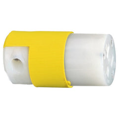 Hubbell HBL53CM69C 20 Amp 125 Volt 2-Pole 3-Wire NEMA 5-20R Yellow Nylon Straight Blade Device Connector Body