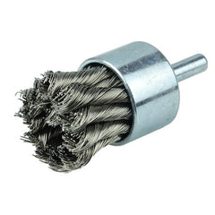 Weiler 36289 Stainless Steel Cup Brush Shank Attachment 1 in Diameter 0.014 in Bristle Diameter