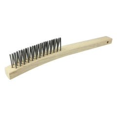 Weiler 44594 V-Groove Hand Wire Scratch Brush 012 Carbon Steel Fill 3 x 19 Rows