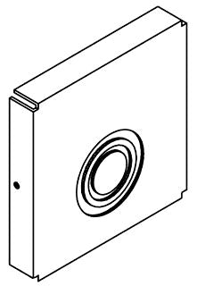 WIEGMANN Wiegmann E0808 Wireway End Cap 8 x 8 in Wireway End Plate-Caps-Flanges
