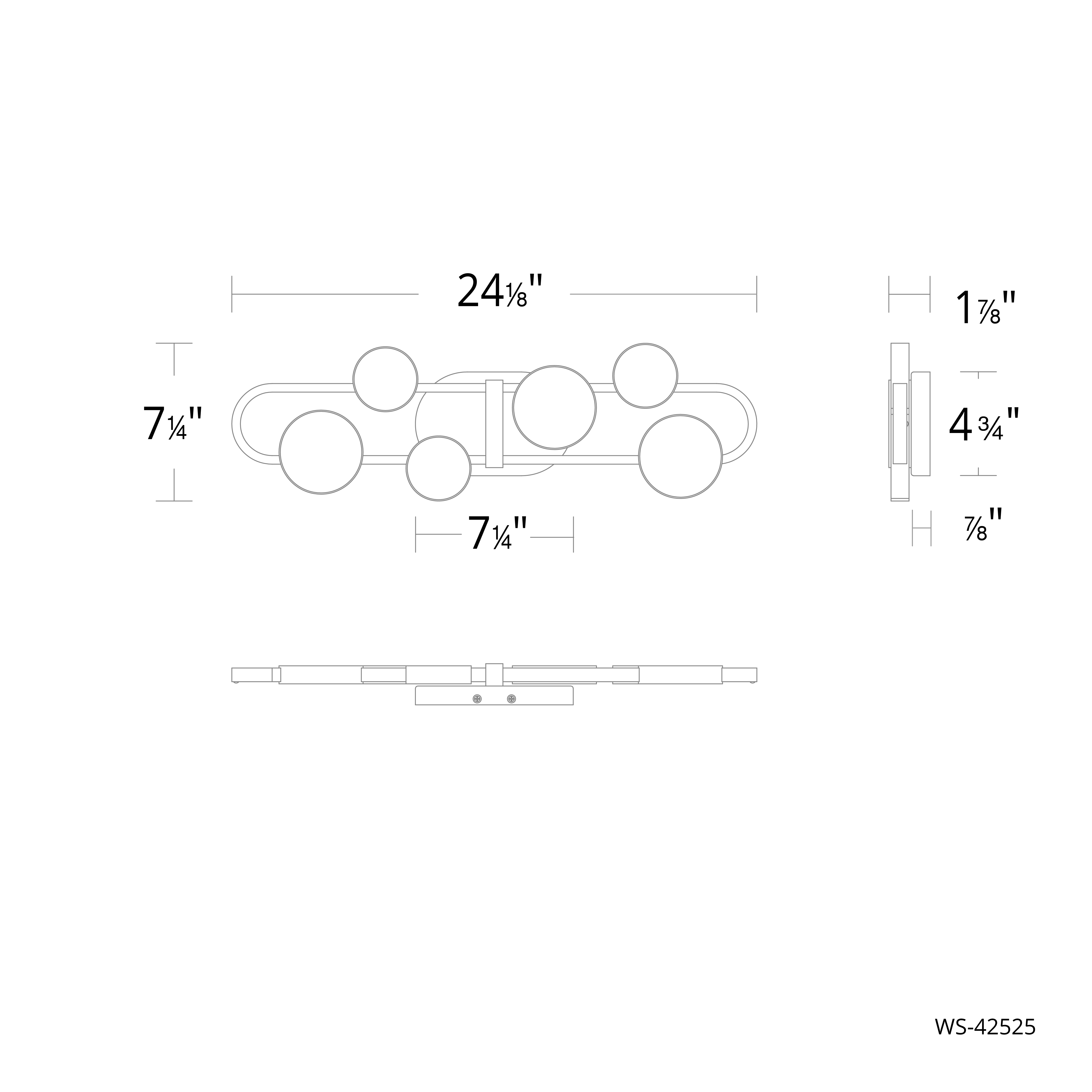 MODERN FORMS Modern Forms WS-42525-27-BK Tableau Wall Sconce 19.4W (24.1in)