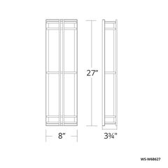 MODERN FORMS Modern Forms WS-W68627-BK Skyscraper 21W (27in)
