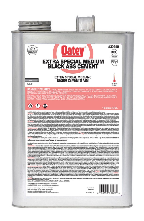OATEY 30920 ADHESIVES, GLUES & CEMENTS