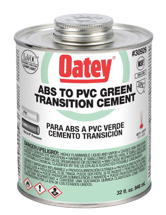 OATEY 30926 ADHESIVES, GLUES & CEMENTS