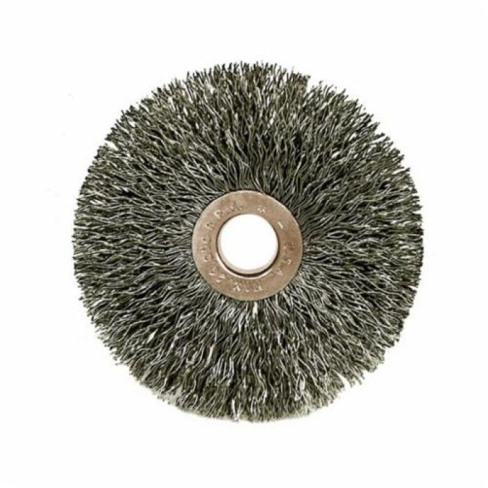 WEILER Weiler 15533 Wheel Brush Small Diameter 20000 rpm 3 in Dia 5/8 in Face 1/2 in Arbor