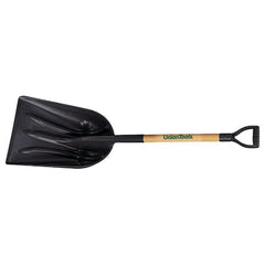 Union Tools 1681500 Poly Snow Scoop with Hardwood Handle and D-Grip, 49-Inch, Black