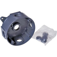 BELL 5361-0 Hubbell Splice Box, 16.1 Cu-In, 1-1/2 In D, Gray